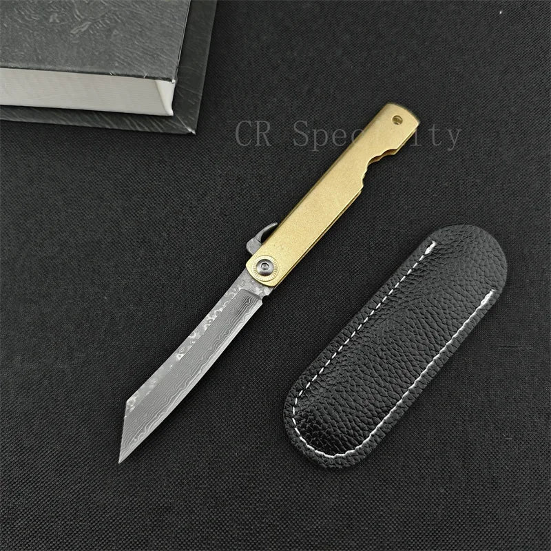 Japanese Higonokami Mini Pocket Folding Knife 5Cr13Mov Tanto Blade Aluminum Alloy Handle Outdoor Tactical Camping Hunting Tool