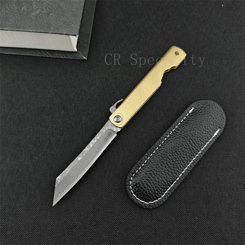 Japanese Higonokami Mini Pocket Folding Knife 5Cr13Mov Tanto Blade Aluminum Alloy Handle Outdoor Tactical Camping Hunting Tool
