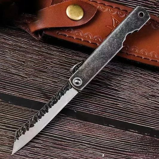 "Tactical" Higonokami - 5Cr13Mov Steel - Aluminium Handle - Larger blade - Bolted Nut Folding