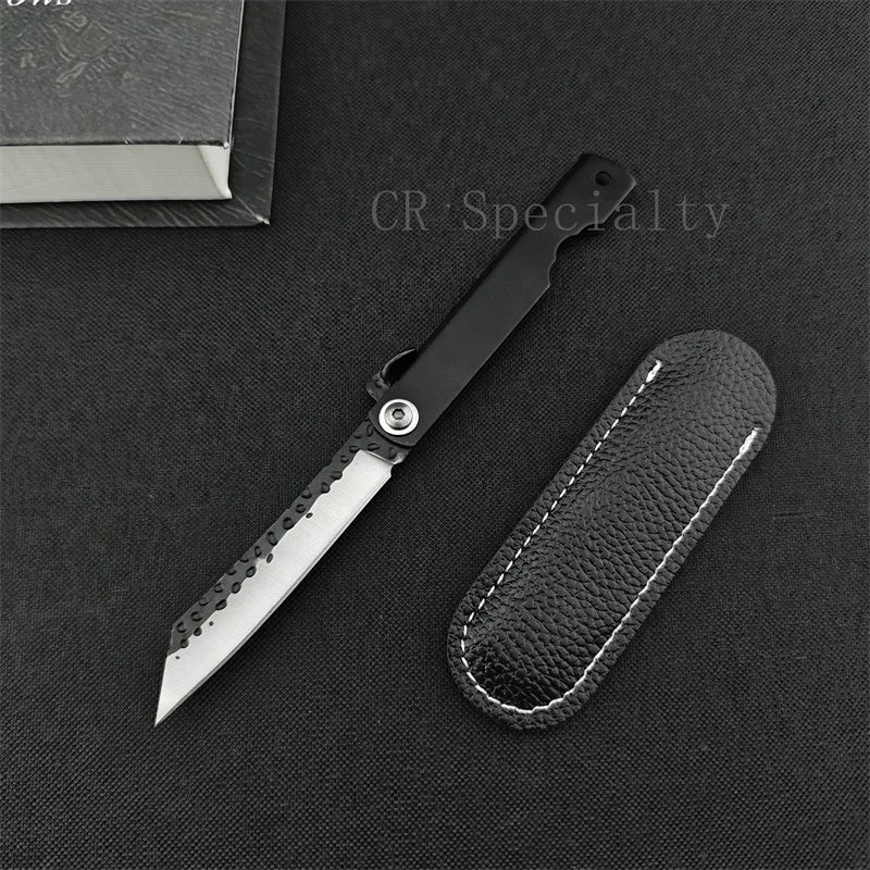 Japanese Higonokami Mini Pocket Folding Knife 5Cr13Mov Tanto Blade Aluminum Alloy Handle Outdoor Tactical Camping Hunting Tool