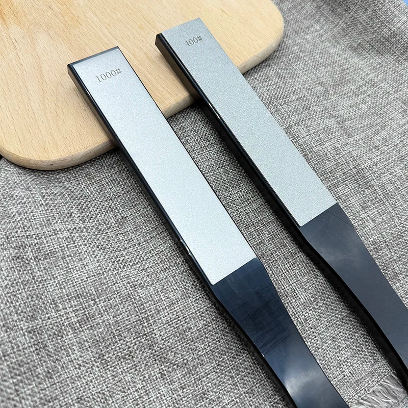 Double sided diamond whetstone with handle