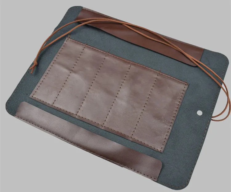 Portable pocket knives roll-up bag / Wrap organizer pouch (variant)