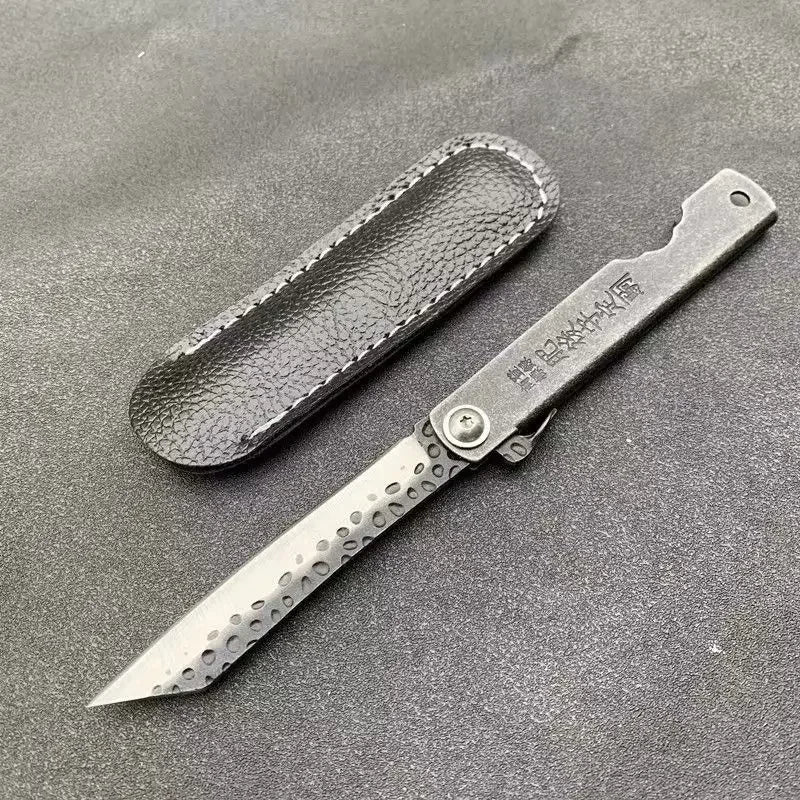 Higonokami Japanese VG10 Damascus Steel Hunting Folding Blade Pocket Knife Copper Handle Tactical Military Outdoor Survival Tool